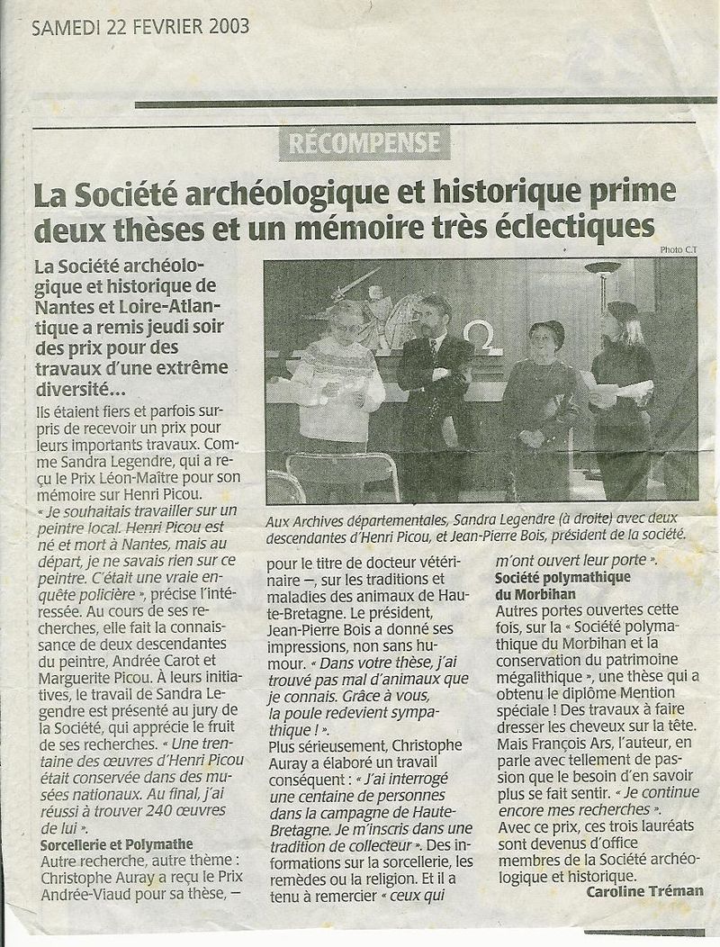 Presse océan 23 fév 2003